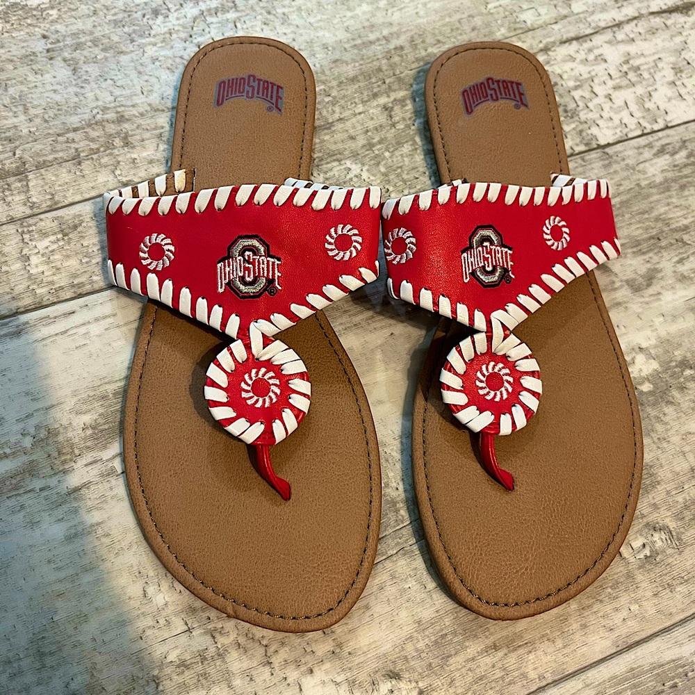 Ohio State Flip Flops